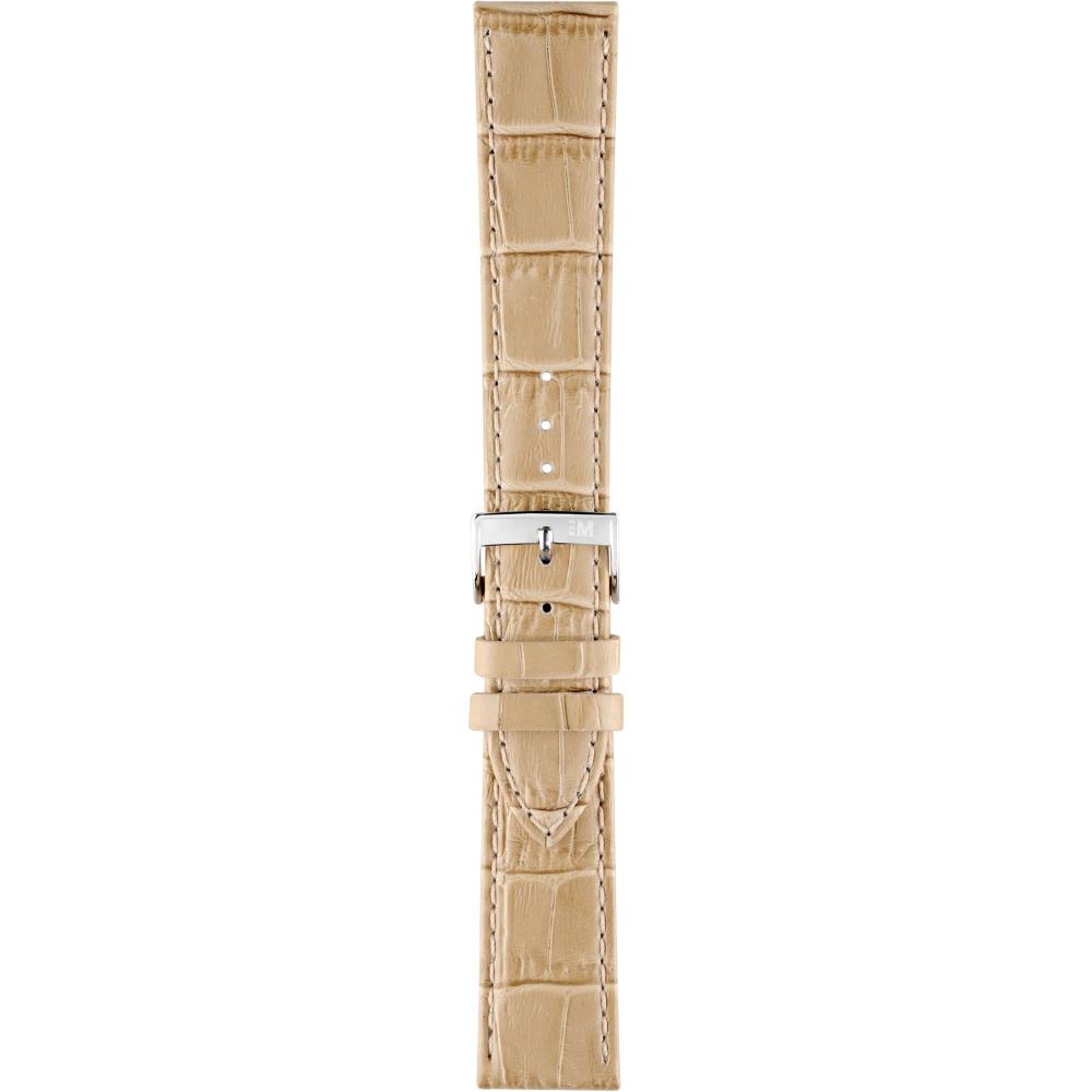 MORELLATO Bolle Watch Strap 24-22mm Beige Leather Silver Hardware A01X2269480027CR24