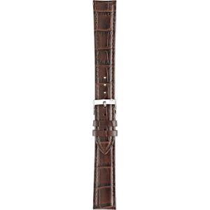 MORELLATO Bolle Watch Strap 18-16mm Brown Leather Silver Hardware A01X2269480032CR18 - 40749