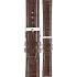 MORELLATO Bolle Watch Strap 22-20mm Brown Leather Silver Hardware A01X2269480032CR22 - 0