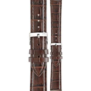MORELLATO Bolle Watch Strap 16-14mm Brown Leather Silver Hardware A01X2269480032CR16 - 43256