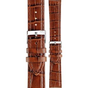 MORELLATO Bolle Watch Strap 20-18mm Light Brown Leather Silver Hardware A01X2269480041CR20 - 54294