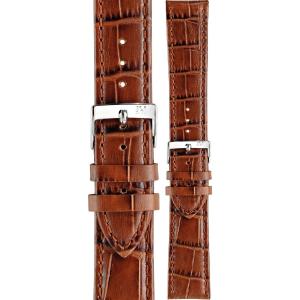 MORELLATO Bolle Watch Strap 14-12mm Light Brown Leather Silver Hardware A01X2269480041CR14 - 43252