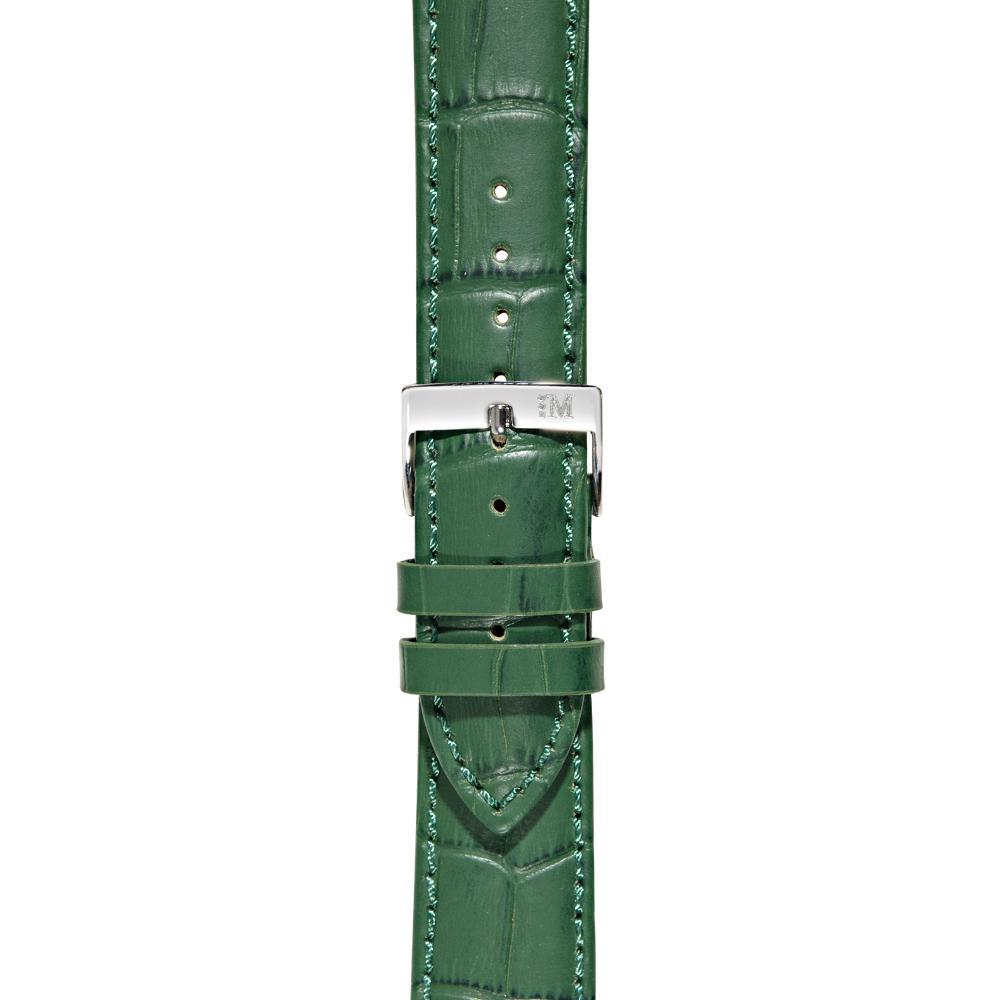 MORELLATO Bolle Watch Strap 20-18mm Green Leather Silver Hardware A01X2269480072CR20