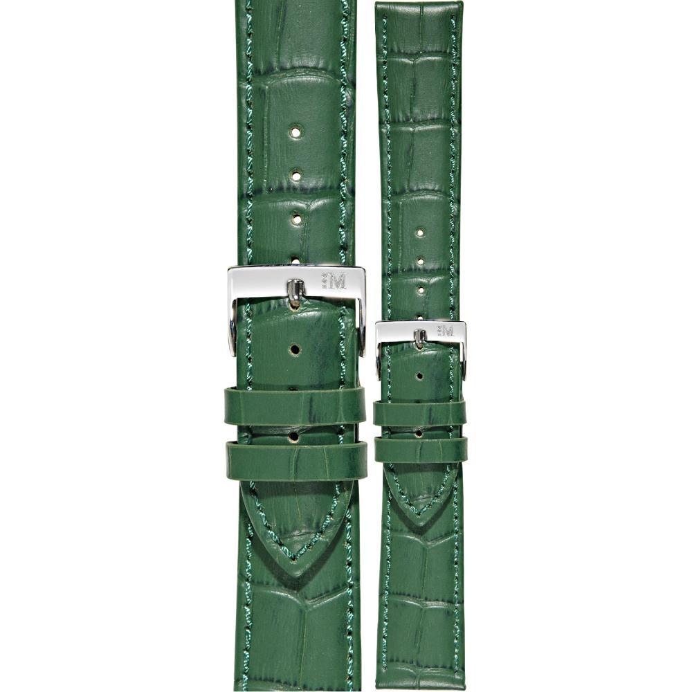 MORELLATO Bolle Watch Strap 16-14mm Green Leather Silver Hardware A01X2269480072CR16