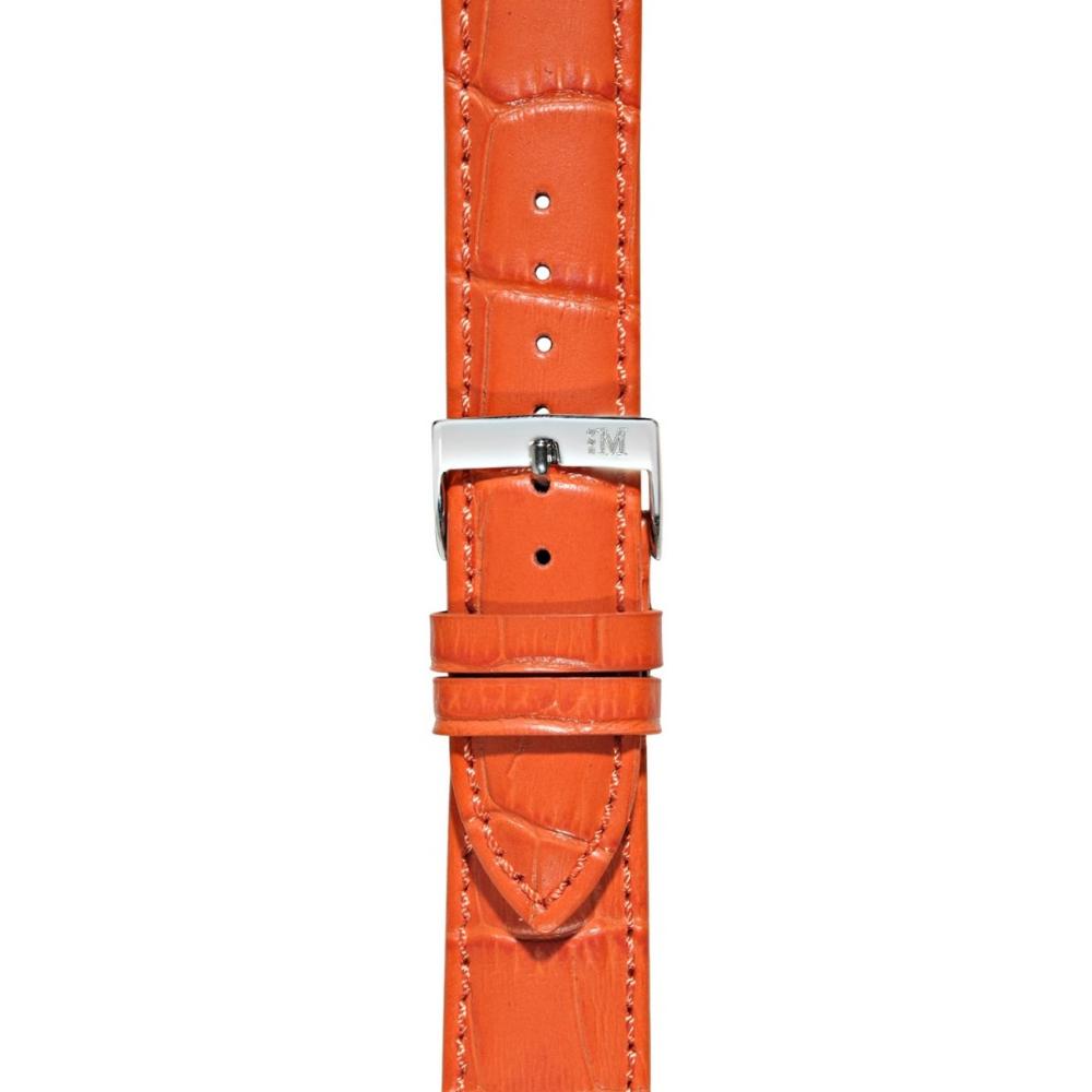MORELLATO Bolle Watch Strap 24-22mm Orange Leather Silver Hardware A01X2269480085CR24