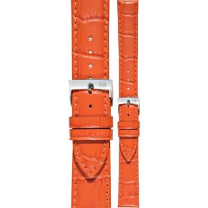 MORELLATO Bolle Watch Strap 24-22mm Orange Leather Silver Hardware A01X2269480085CR24 - 43276