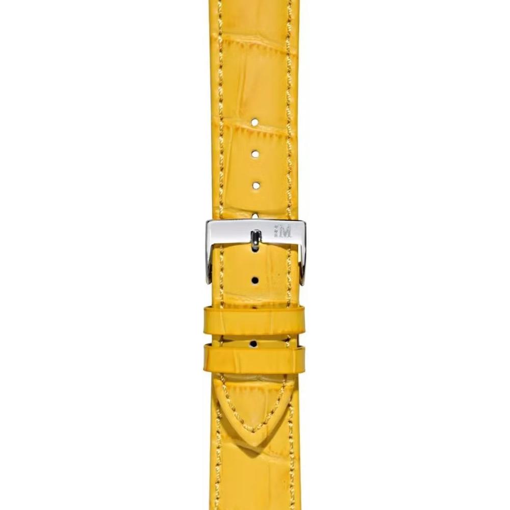 MORELLATO Bolle Watch Strap 22-20mm Yellow Leather Silver Hardware A01X2269480098CR22