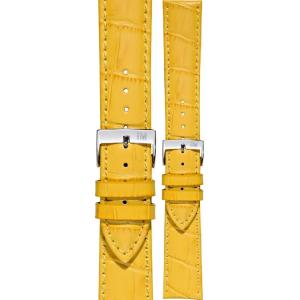MORELLATO Bolle Watch Strap 18-16mm Yellow Leather Silver Hardware A01X2269480098CR18 - 43292