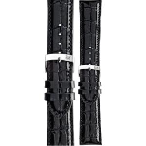 MORELLATO Samba Watch Strap 22-20mm Black Leather Silver Hardware A01X2704656019CR22 - 29398