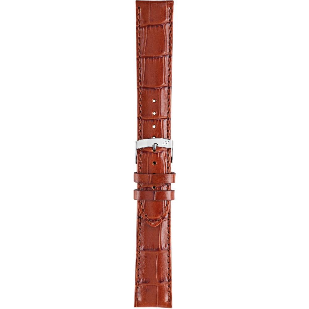 MORELLATO Samba Watch Strap 16-14mm Light Brown Leather Silver Hardware A01X2704656041CR16