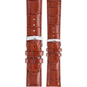 MORELLATO Samba Watch Strap 22-20mm Light Brown Leather Silver Hardware A01X2704656041CR22 - 29410