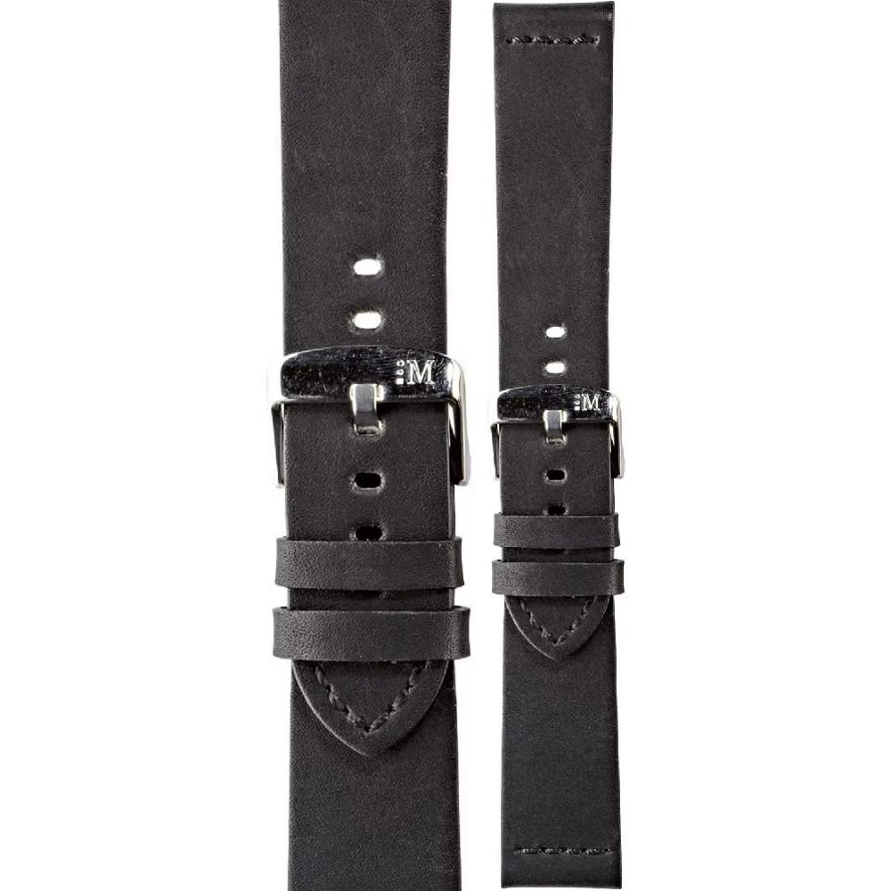 MORELLATO Bramante Hand Made Watch Strap 20-18mm Black Leather A01X4683B90019CR20 - 1