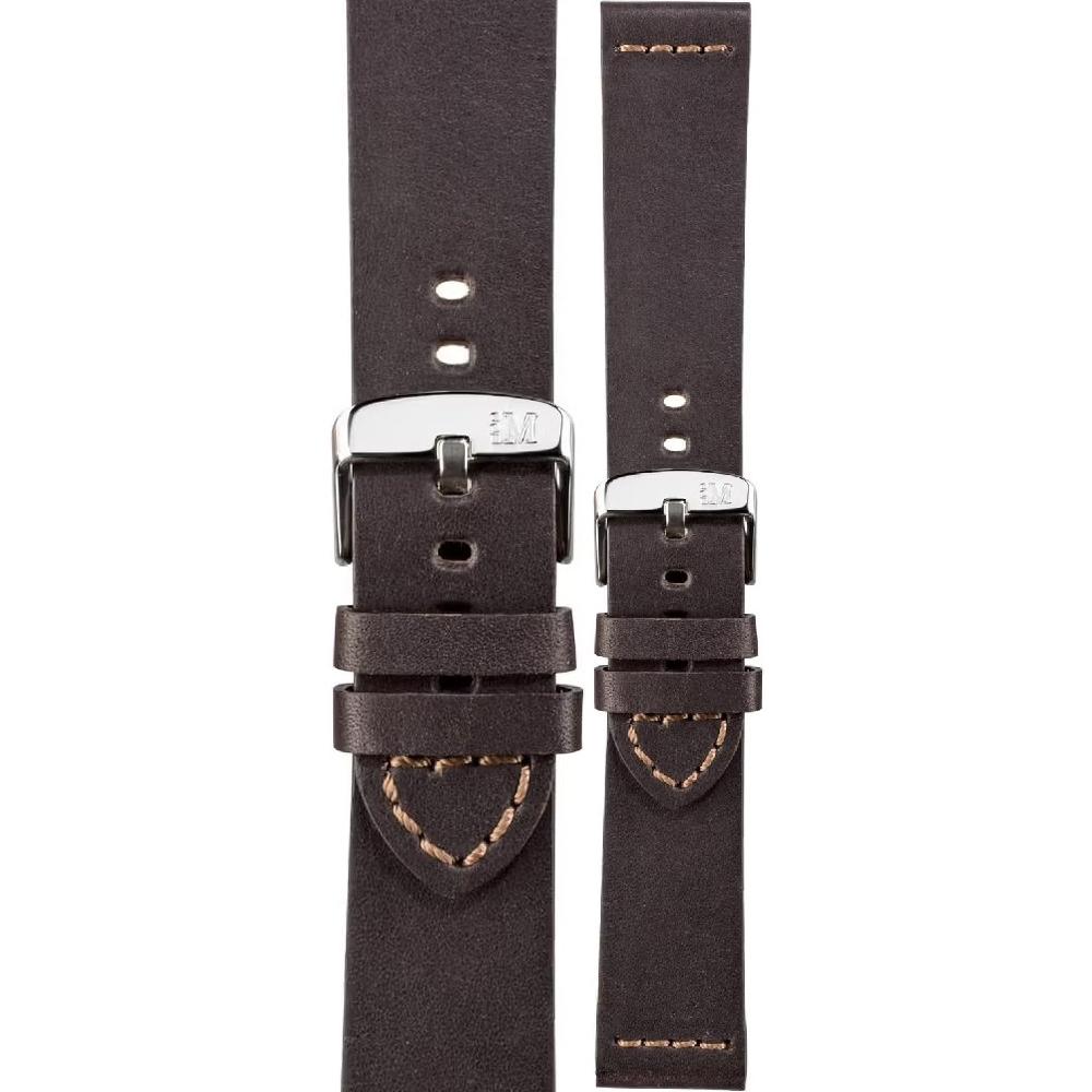 MORELLATO Bramante Hand Made Watch Strap 20-18mm Brown Leather A01X4683B90030CR20 - 1
