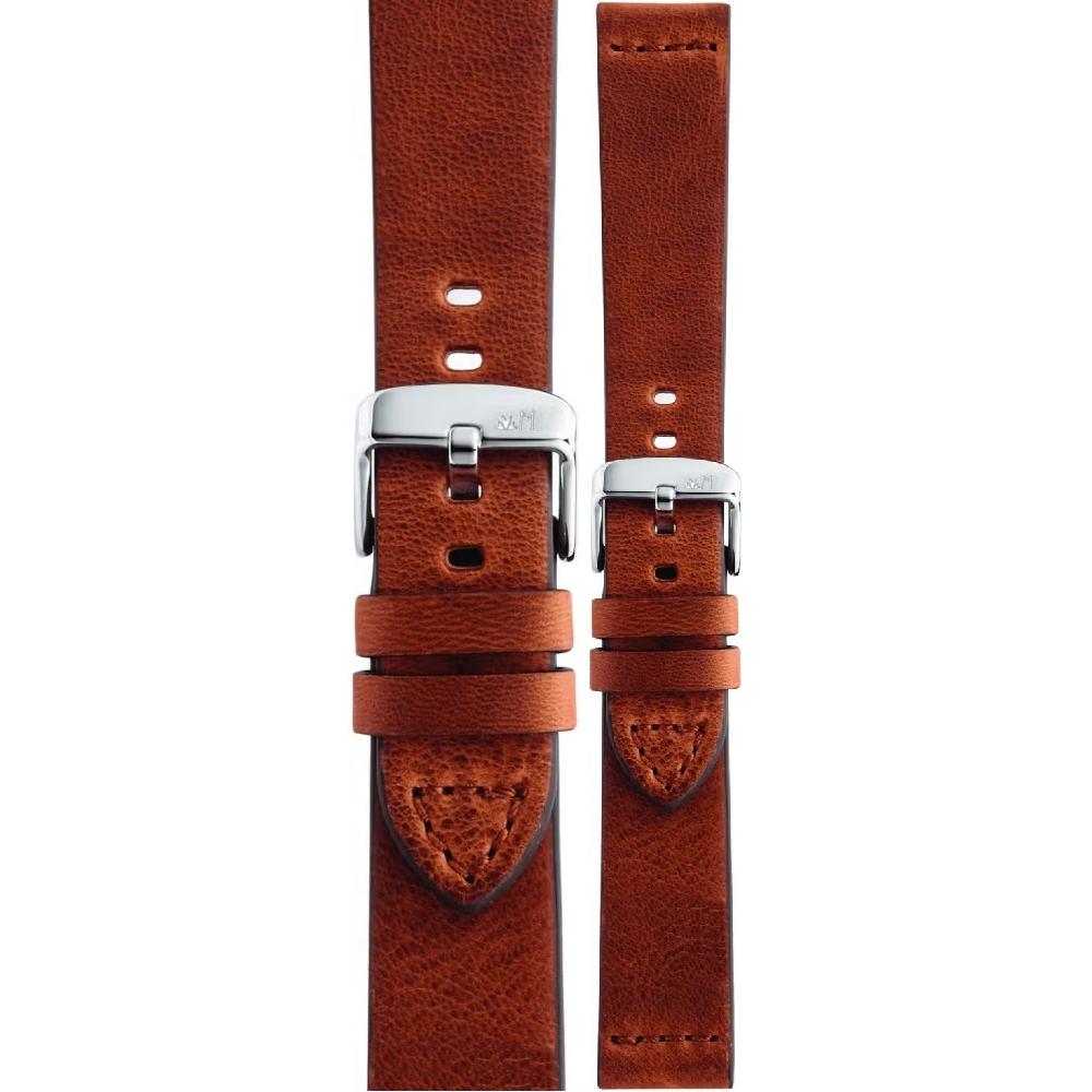 MORELLATO Bramante Hand Made Watch Strap 20-18mm Brown Leather A01X4683B90041CR20 - 1