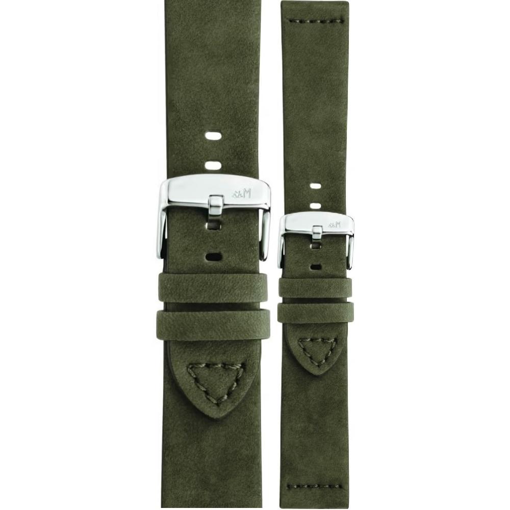 MORELLATO Bramante Hand Made Watch Strap 24-22mm Green Leather A01X4683B90073CR24