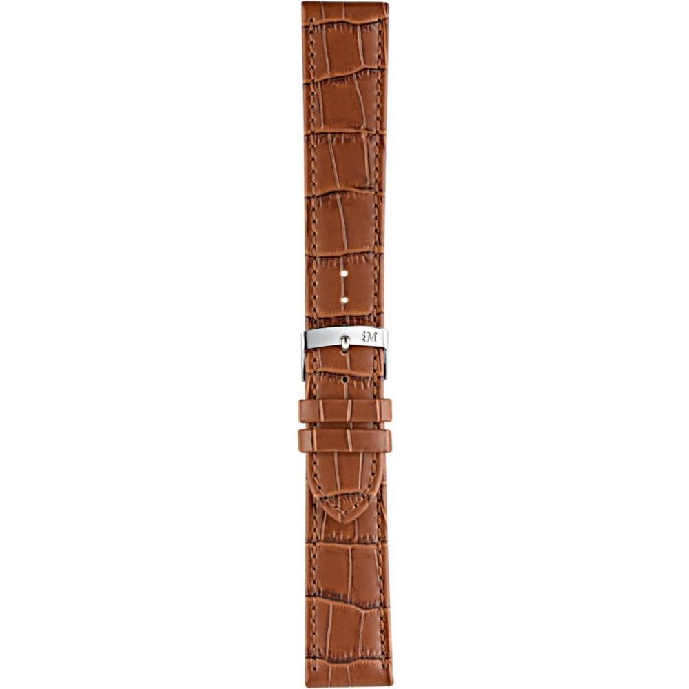 MORELLATO Juke Watch Strap 16-14mm Light Brown Leather Silver Hardware A01X4934A95041CR16