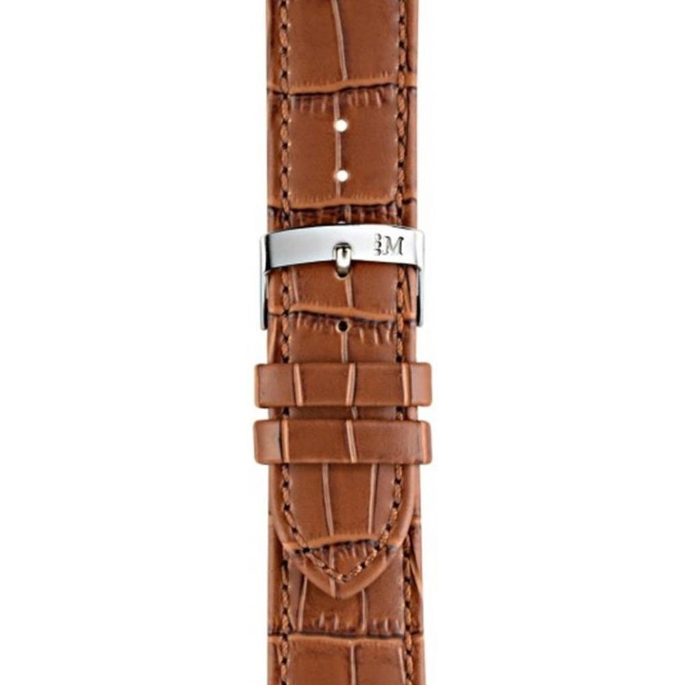 MORELLATO Juke Watch Strap 18-16mm Light Brown Leather Silver Hardware A01X4934A95041CR18