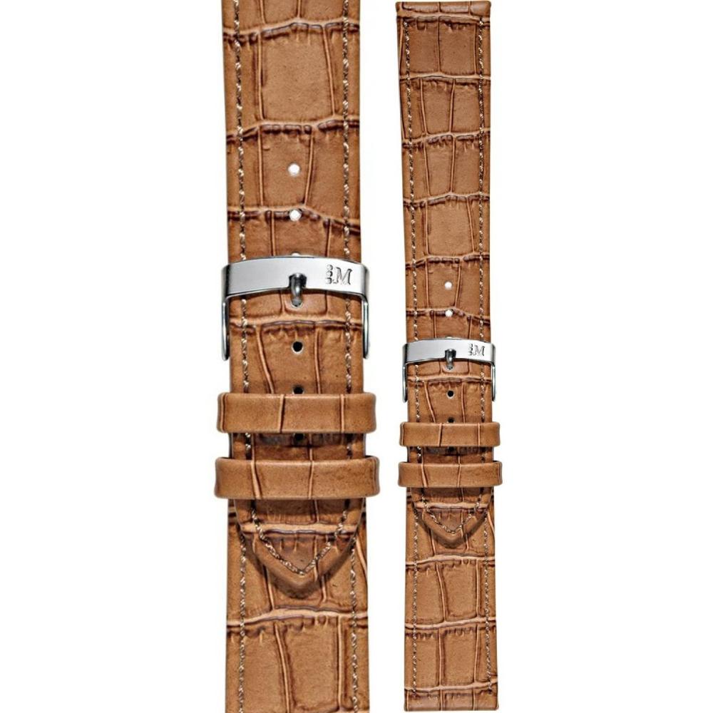 MORELLATO Juke Watch Strap 20-18mm Brown Leather Silver Hardware A01X4934A95044CR20