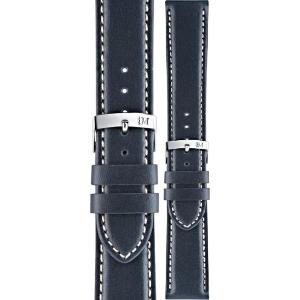 MORELLATO Rodius Watch Strap 18-16mm Blue Leather Silver Hardware A01X4937C23062CR18 - 54286