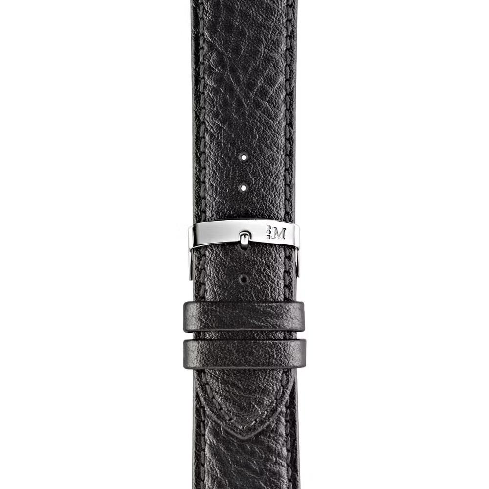 MORELLATO Panamera Watch Strap 24-22mm Black Leather Silver Hardware A01X4938C22019CR24