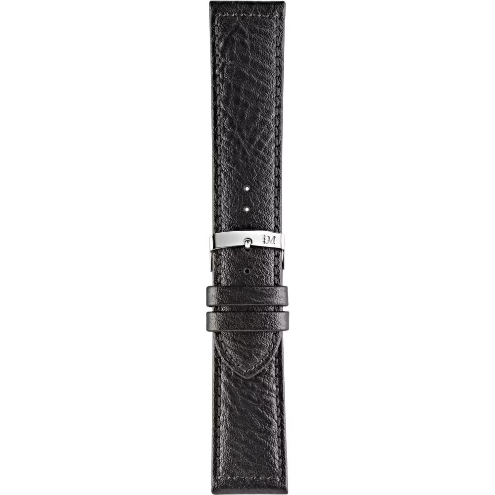 MORELLATO Panamera Watch Strap 24-22mm Black Leather Silver Hardware A01X4938C22019CR24