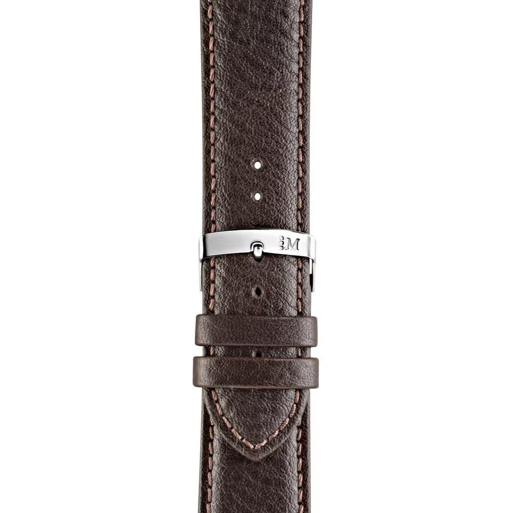 MORELLATO Panamera Watch Strap 22-20mm Dark Brown Leather Silver Hardware A01X4938C22032CR22