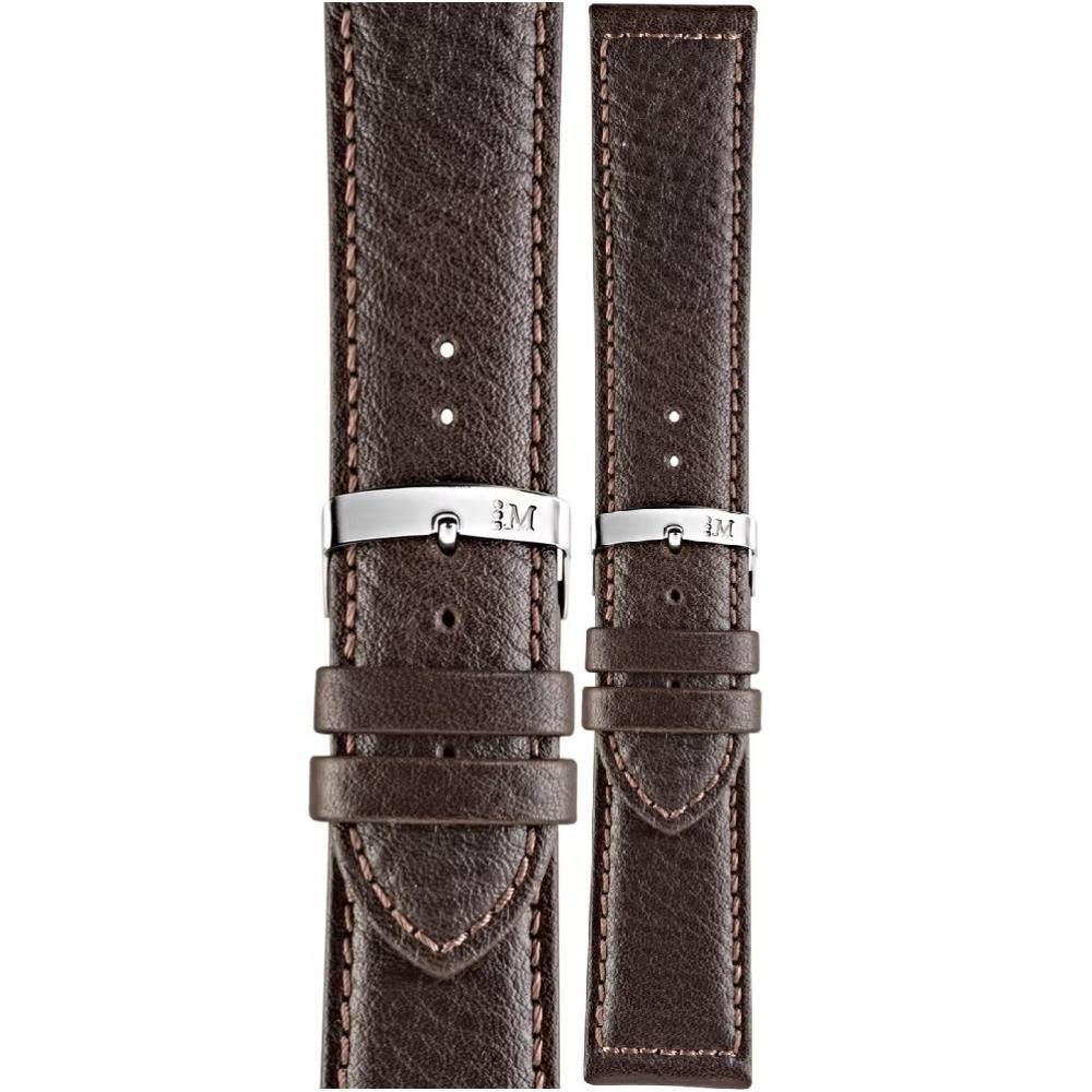 MORELLATO Panamera Watch Strap 22-20mm Dark Brown Leather Silver Hardware A01X4938C22032CR22