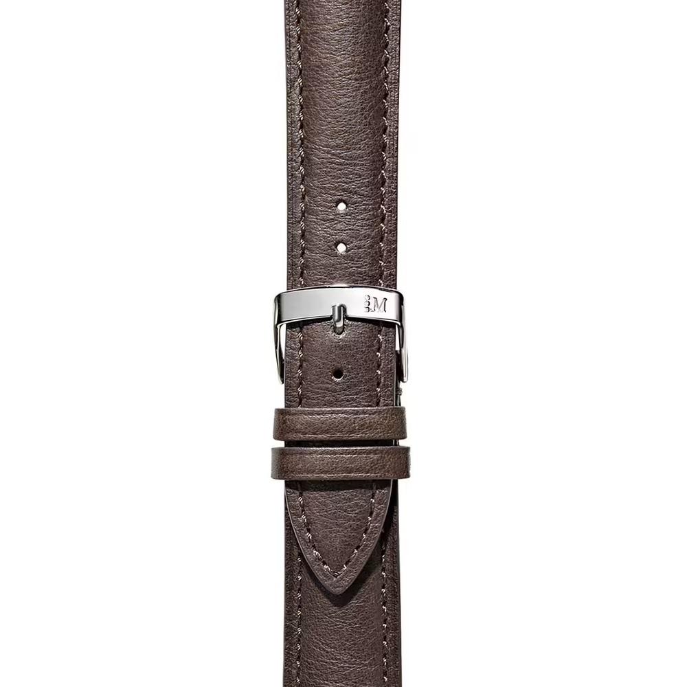 MORELLATO Levy Hand Made Watch Strap 20-18mm Brown Leather Silver Hardware A01X5045A61030CR20