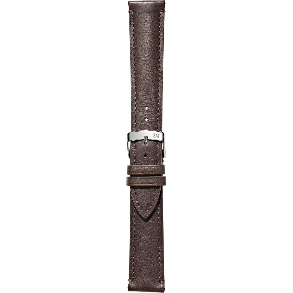 MORELLATO Levy Hand Made Watch Strap 20-18mm Brown Leather Silver Hardware A01X5045A61030CR20