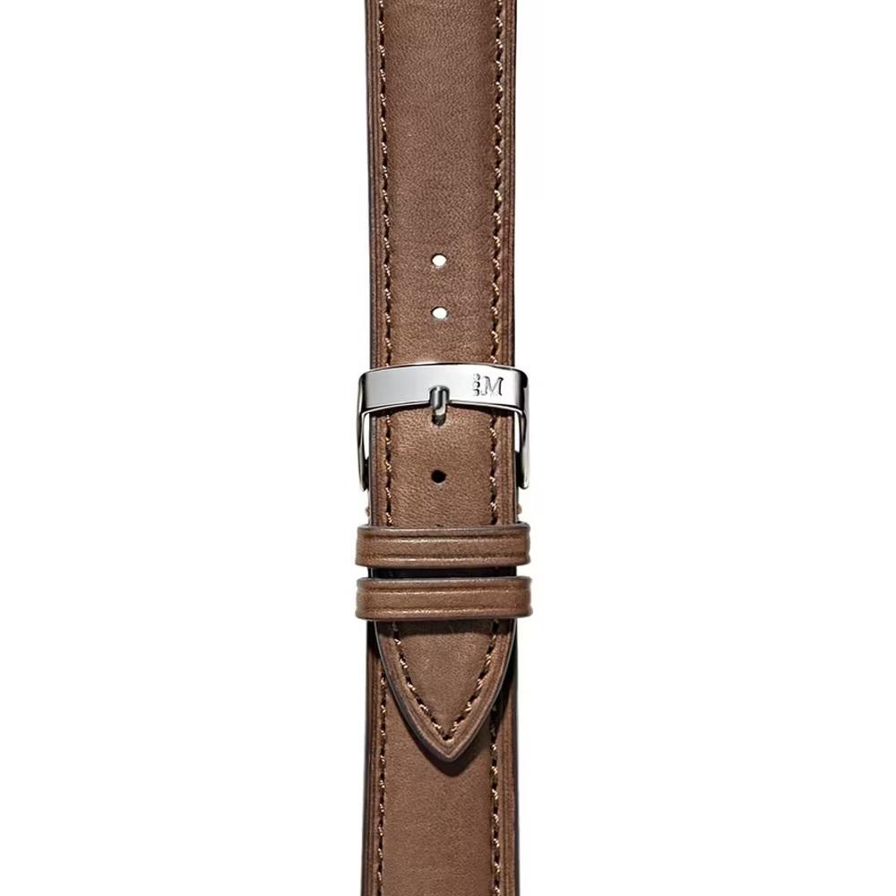 MORELLATO Levy Hand Made Watch Strap 20-18mm Light Brown Leather Silver Hardware A01X5045A61034CR20