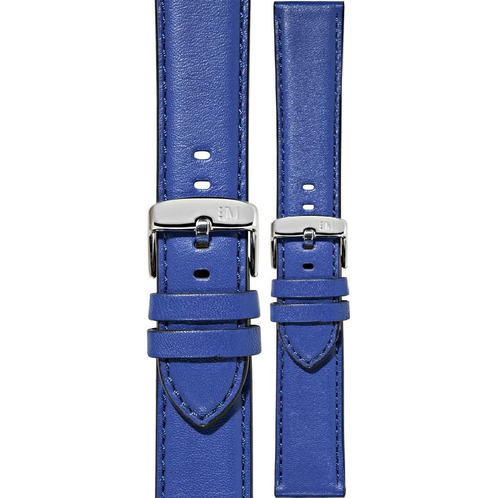 MORELLATO Croquet Easy Click Water Resistant Watch Strap 22-20mm Blue Nappa Leather Silver Hardware A01X5123C03065CR22