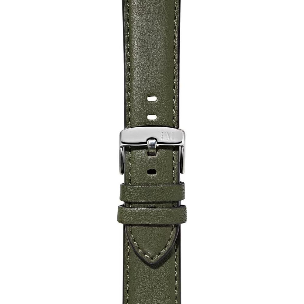 MORELLATO Croquet Easy Click Water Resistant Watch Strap 22-20mm Green Nappa Leather Silver Hardware A01X5123C03070CR22