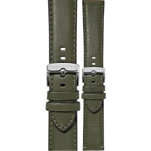 MORELLATO Croquet Easy Click Water Resistant Watch Strap 22-20mm Green Nappa Leather Silver Hardware A01X5123C03070CR22 - 49690