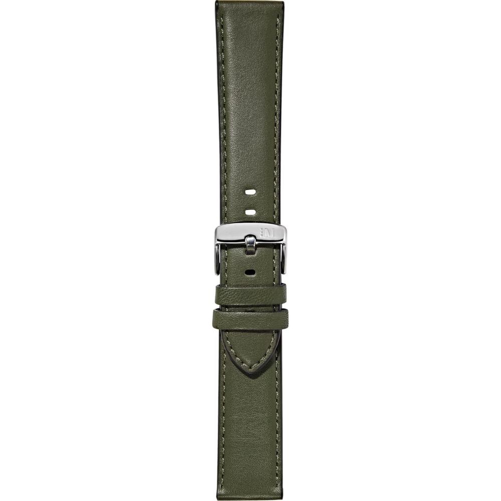 MORELLATO Croquet Easy Click Water Resistant Watch Strap 18-16mm Green Nappa Leather Silver Hardware A01X5123C03070CR18