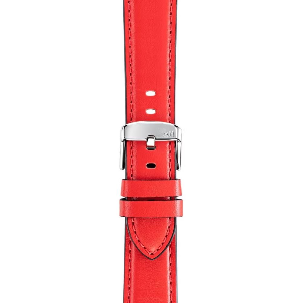 MORELLATO Croquet Easy Click Water Resistant Watch Strap 22-20mm Red Nappa Leather Silver Hardware A01X5123C03082CR22