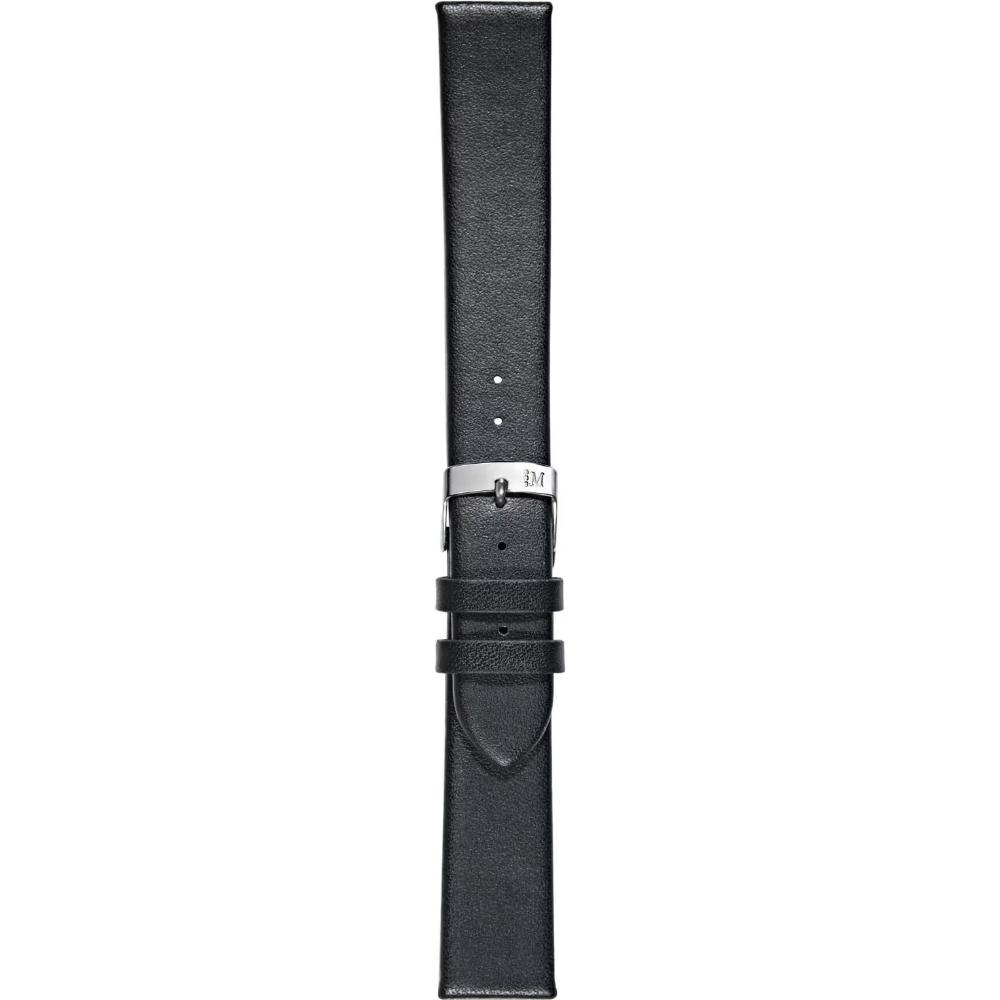 MORELLATO Micra-Evoque Watch Strap 20-18mm Black Leather Silver Hardware A01X5200875019CR20