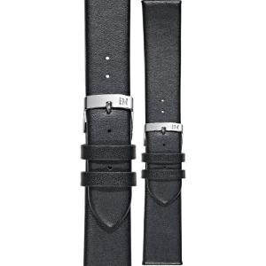 MORELLATO Micra-Evoque Watch Strap 20-18mm Black Leather Silver Hardware A01X5200875019CR20 - 29313