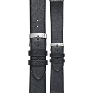 MORELLATO Micra-Evoque Watch Strap 16-14mm Black Leather Silver Hardware A01X5200875019CR16 - 43362
