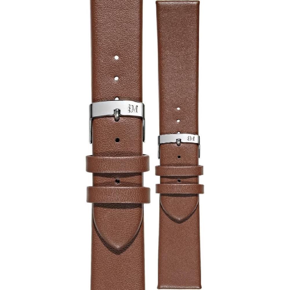 MORELLATO Micra-Evoque Watch Strap 16-14mm Brown Leather Silver Hardware A01X5126875134CR16