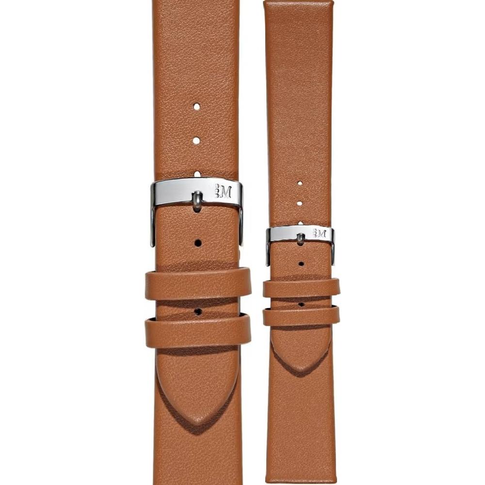 MORELLATO Micra-Evoque Watch Strap 20-18mm Light Brown Leather Silver Hardware A01X5200875137CR20