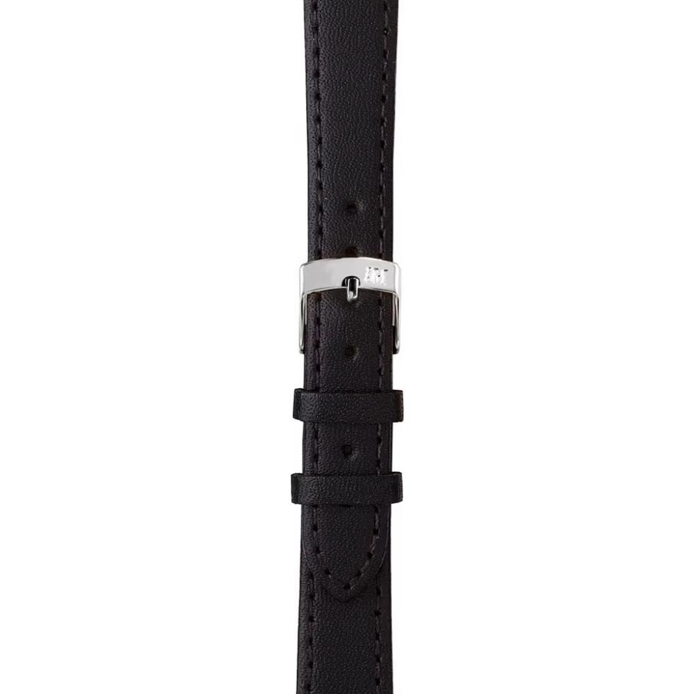 MORELLATO Sprint Watch Strap 16-14mm Black Leather Silver Hardware A01X5202875019CR16