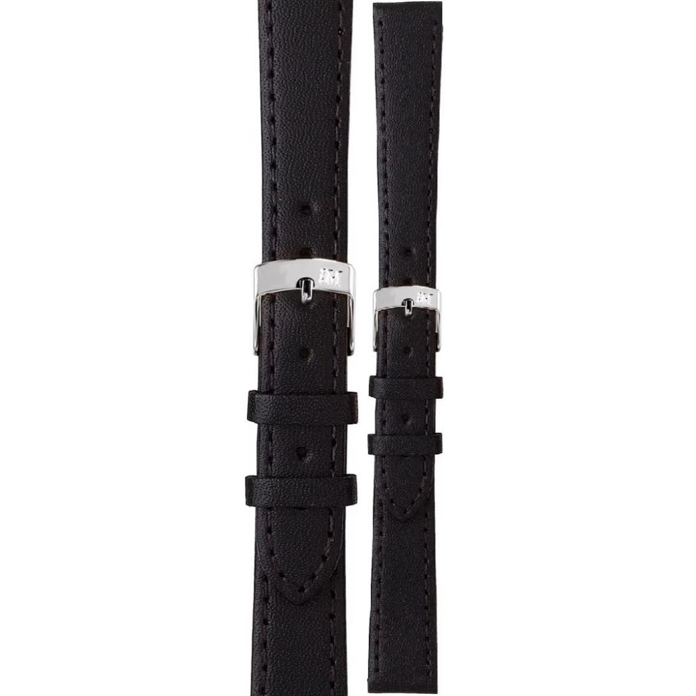 MORELLATO Sprint Watch Strap 14-12mm Black Leather Silver Hardware A01X5202875019CR14