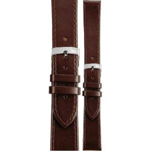MORELLATO Sprint Watch Strap 16-14mm Brown Leather Silver Hardware A01X5202875032CR16 - 43383
