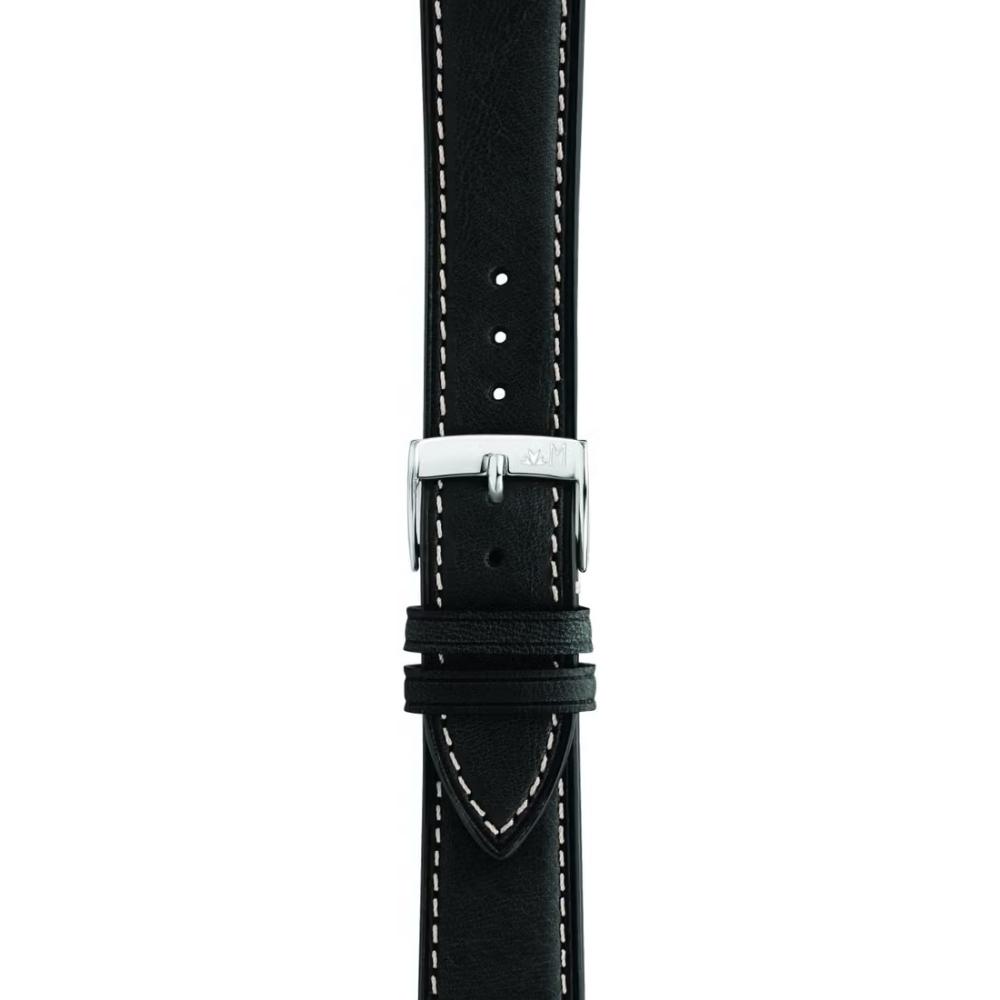 MORELLATO El Greco Hand Made Watch Strap 20-18mm Black Leather A01X5439B71019CR20