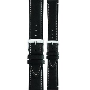 MORELLATO El Greco Hand Made Watch Strap 20-18mm Black Leather A01X5439B71019CR20 - 53344