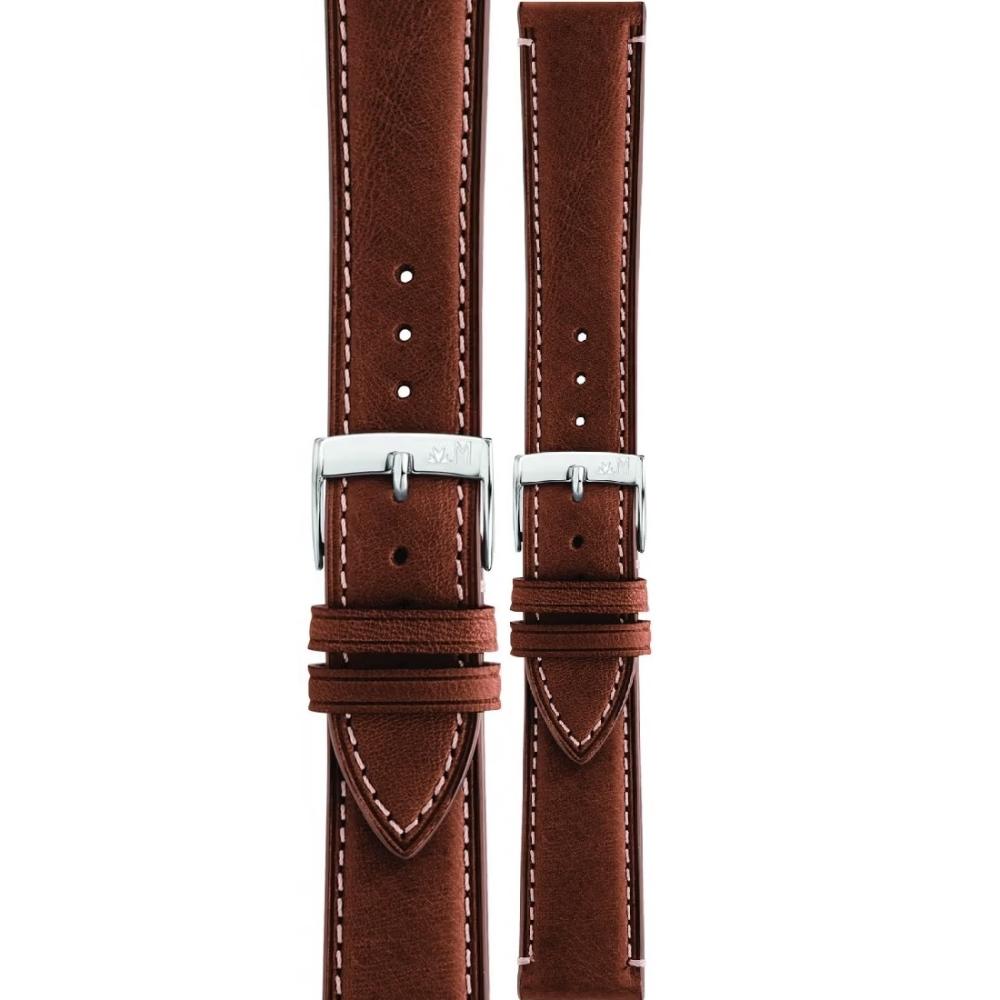 MORELLATO El Greco Hand Made Watch Strap 18-16mm Brown Leather A01X5439B71041CR18