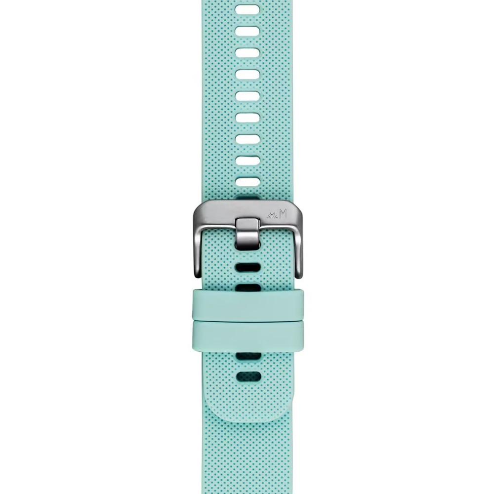 MORELLATO Byte Smartwatch Strap 20mm Verde Aqua Rubber Silver Hardware A01X5654187076SB20