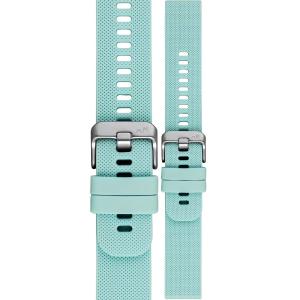 MORELLATO Byte Smartwatch Strap 18mm Verde Aqua Rubber Silver Hardware A01X5654187076SB18 - 59242