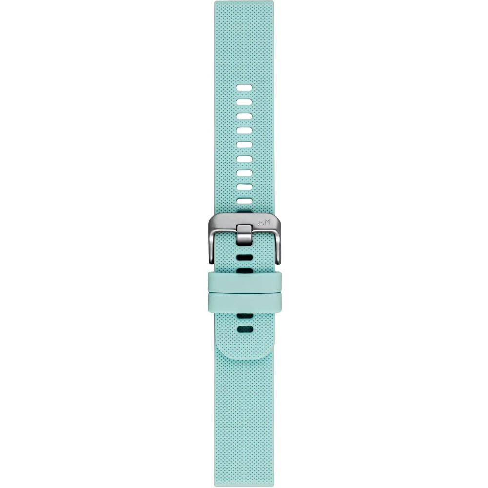 MORELLATO Byte Smartwatch Strap 20mm Verde Aqua Rubber Silver Hardware A01X5654187076SB20