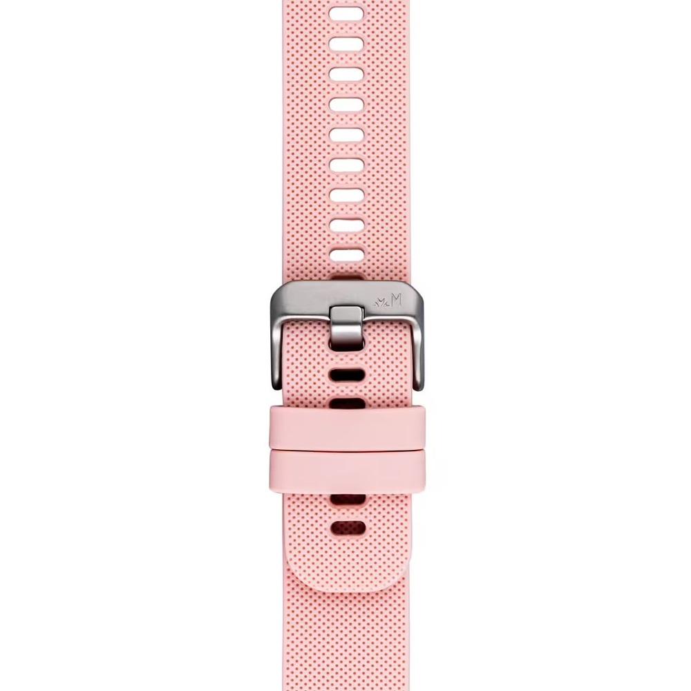 MORELLATO Byte Smartwatch Strap 18mm Pink Rubber Silver Hardware A01X5654187087SB18